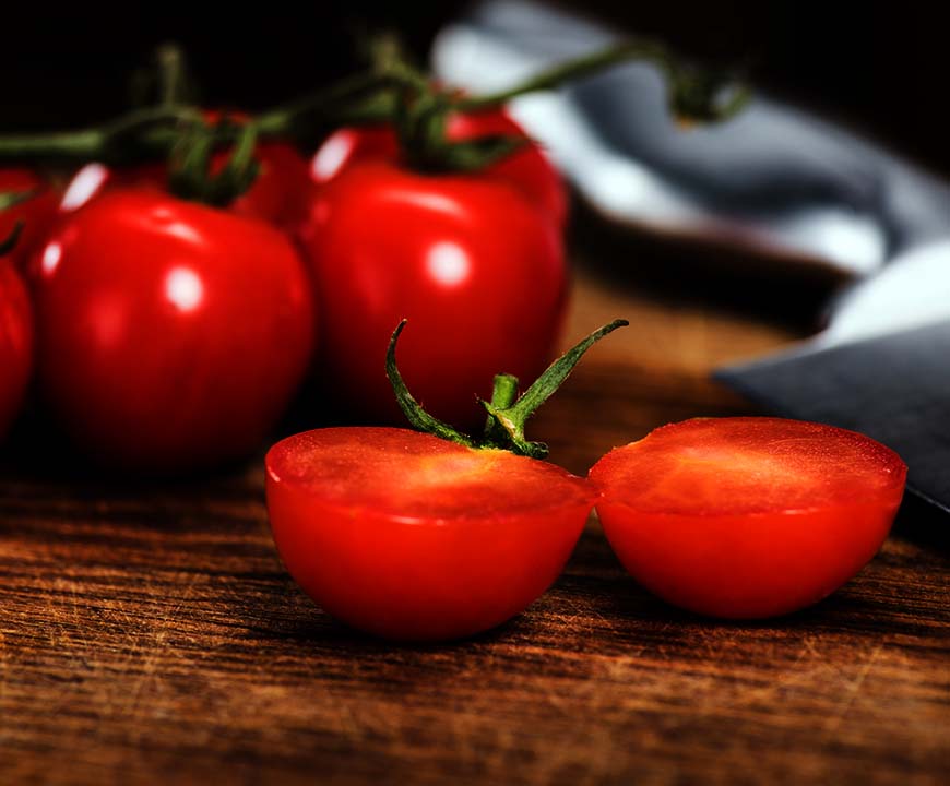 tomatoes on table after Growing Organic Vegetables in Bound Brook, Branchburg, Clinton, Flemington, Princeton, Tewksbury